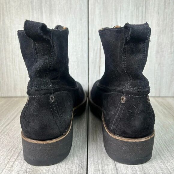 Frye Rainer Black Suede Leather Heeled Lace Up Chukka Ankle Boot Mens Size 7 D - Picture 7 of 10